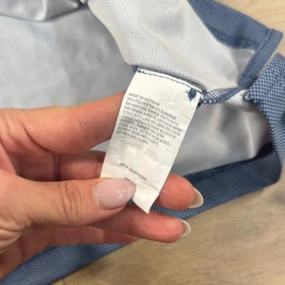 Callaway Men's Performance Color Block Blue Striped Golf Polo Shirt Opti Dri - Picture 7 of 9